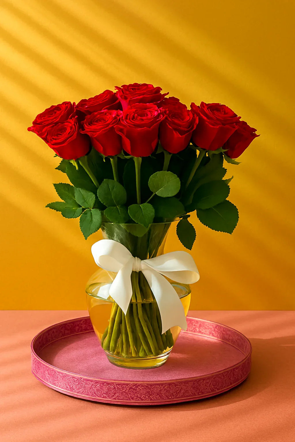 Blush Harmony – Rose Vase - FlowerSouq