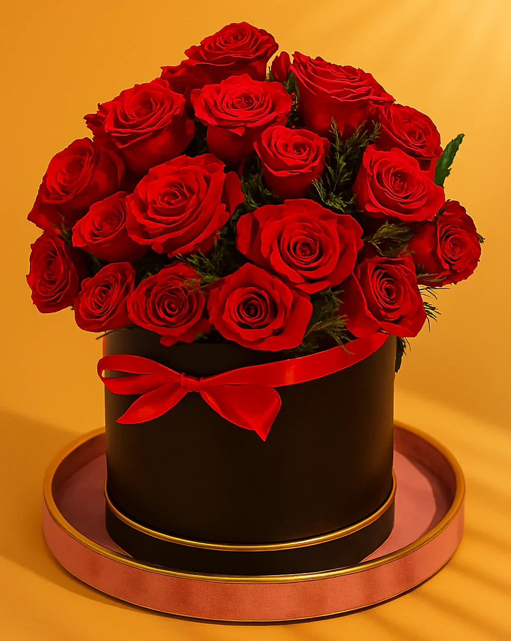 Scarlet Elegance Box - FlowerSouq