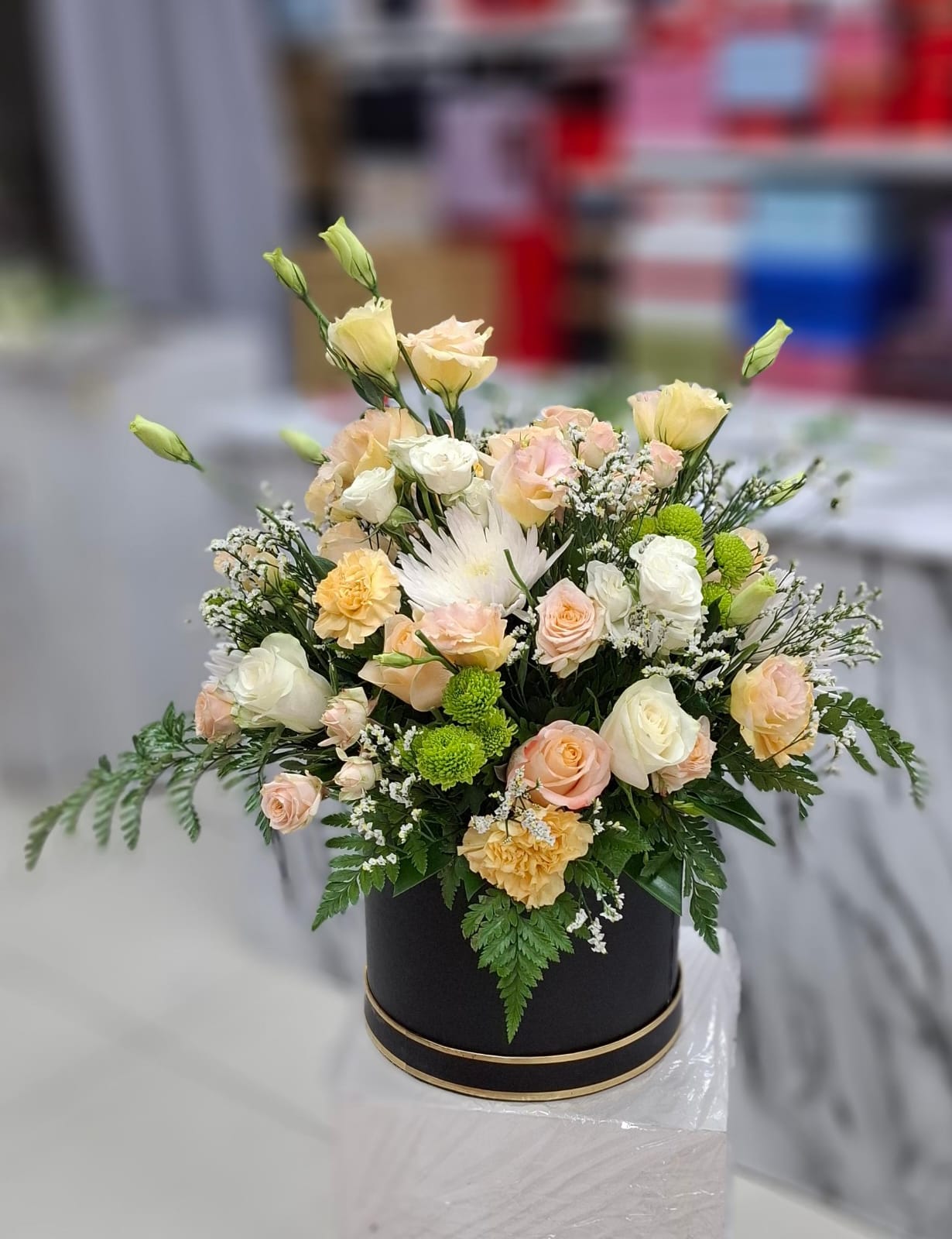 Elegant Pastel Garden Flower Box - FlowerSouq