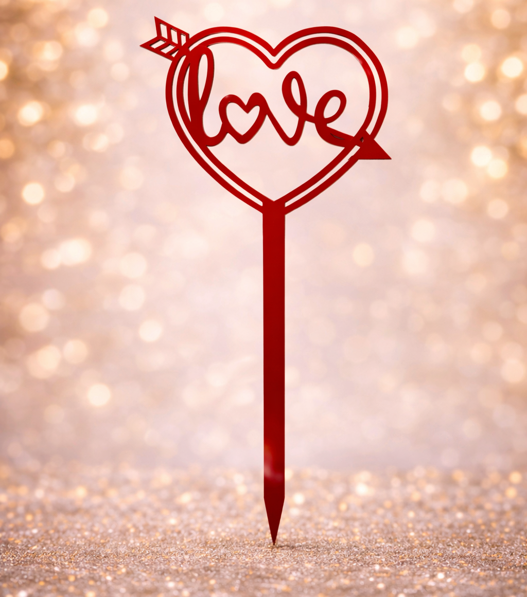 Heart cake toper