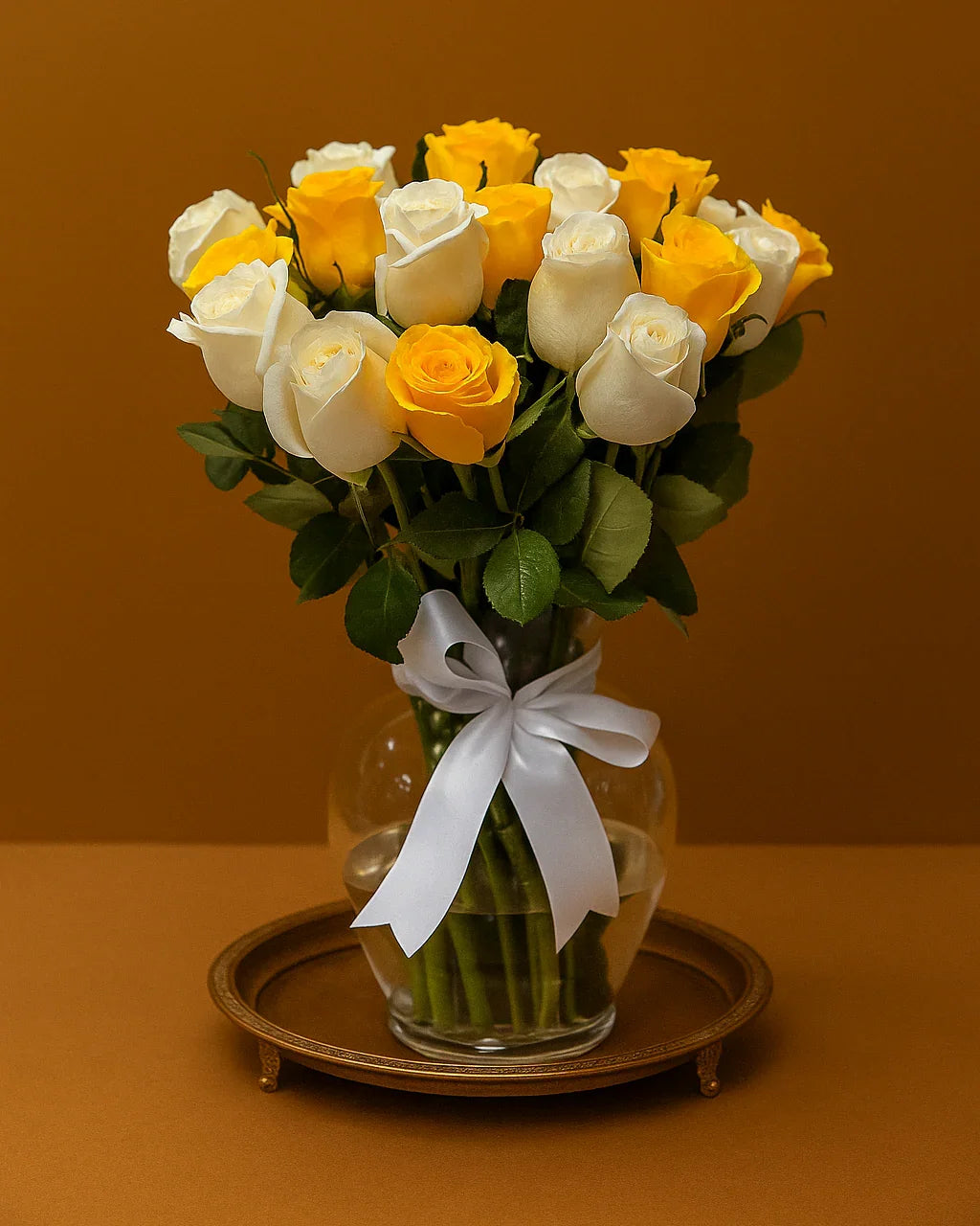 Golden Harmony Vase - FlowerSouq