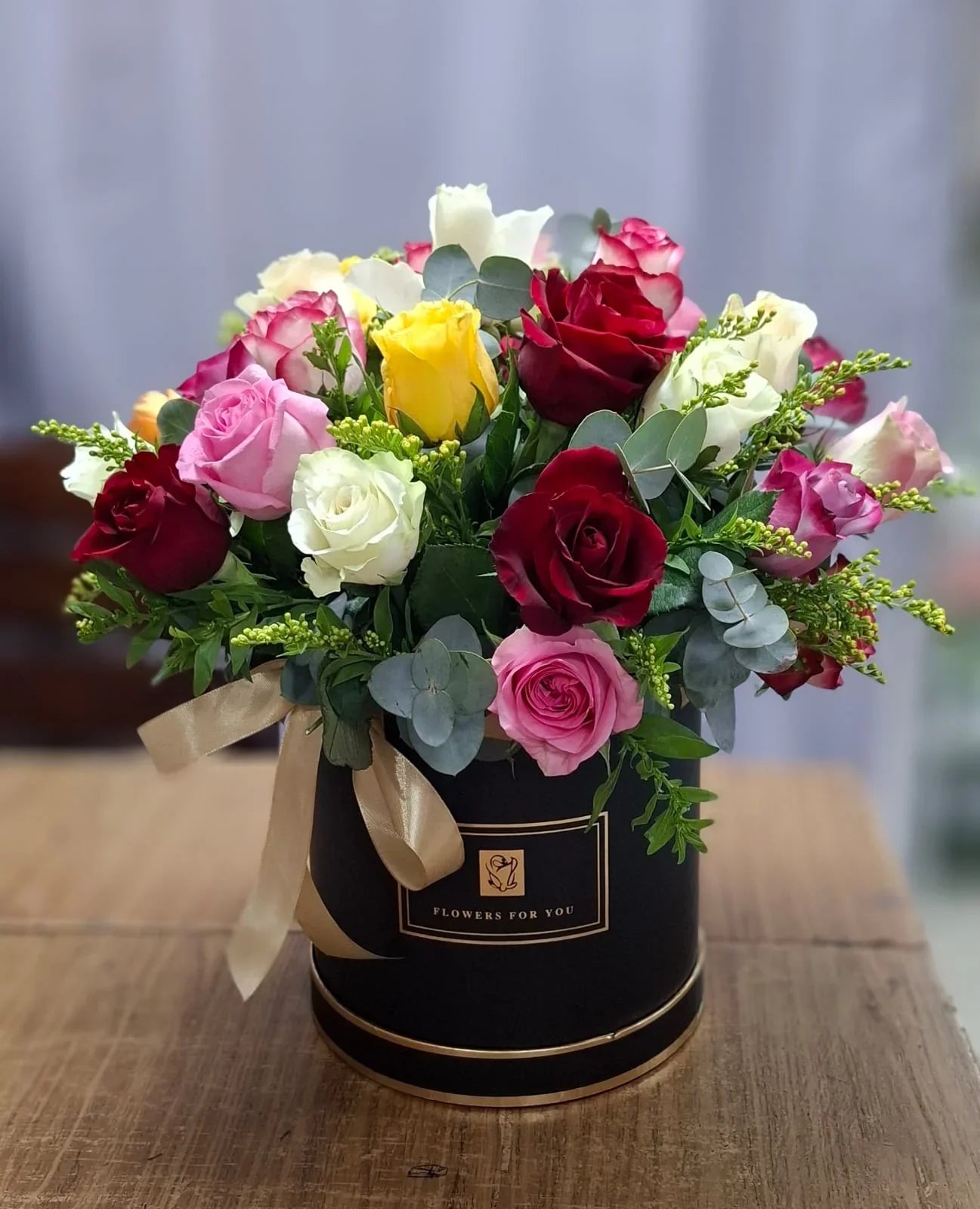 Scarlet Elegance Box - FlowerSouq