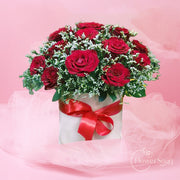 Classic Red Rose Bloom Box - FlowerSouq