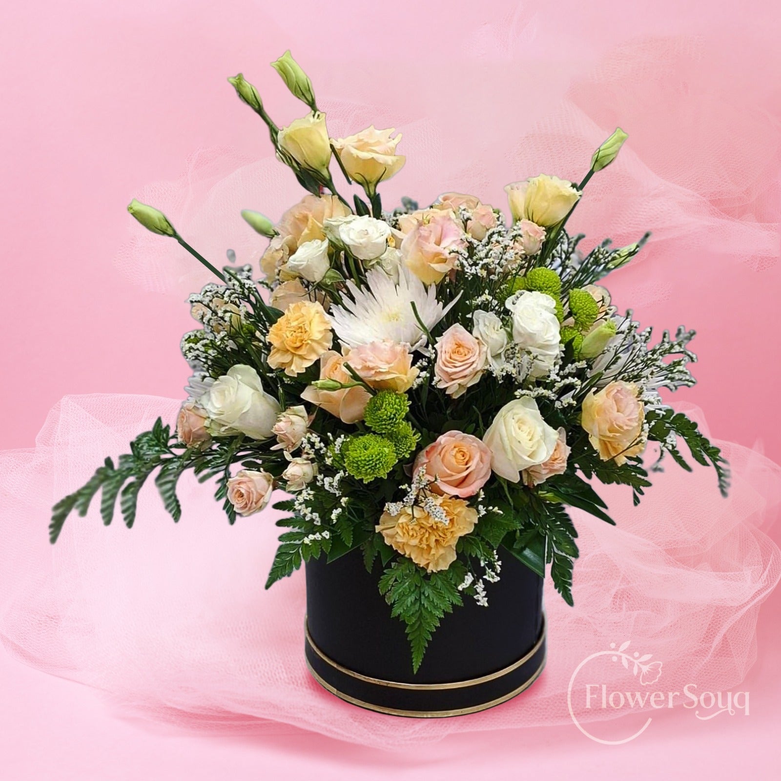 Elegant Pastel Garden Flower Box - FlowerSouq