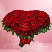 Heart of Love – Heart Shaped Red Rose Arrangement - FlowerSouq