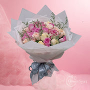 Pastel Rose Bouquet - FlowerSouq