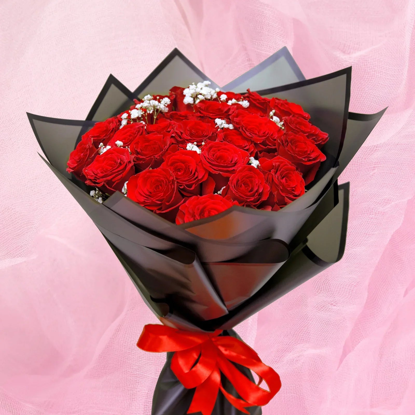Crimson Elegance Bouquet - FlowerSouq