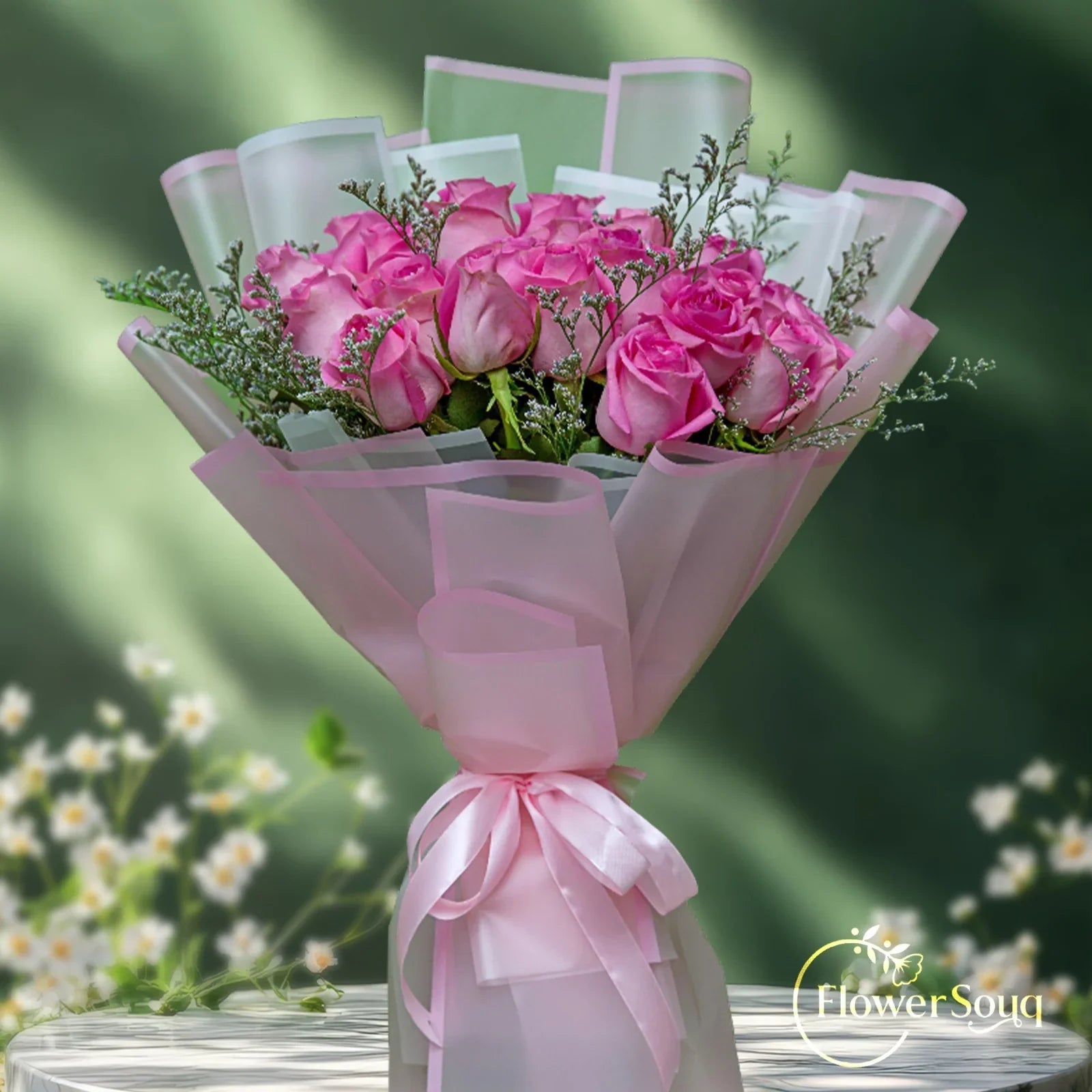 Pink Bloom Bouquet - FlowerSouq