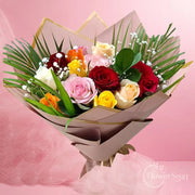 Radiant Rose Bouquet - FlowerSouq