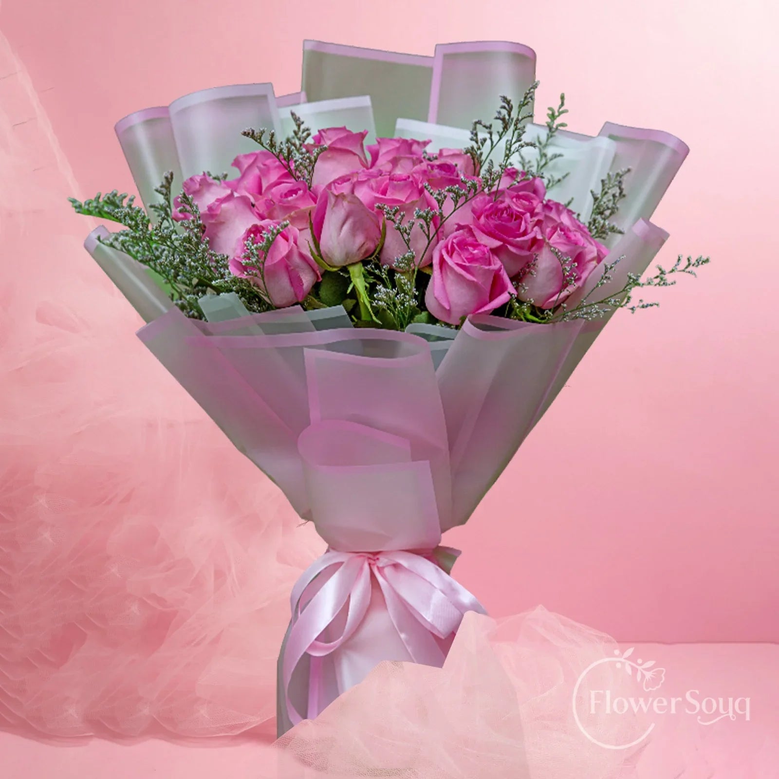 Pink Bloom Bouquet - FlowerSouq