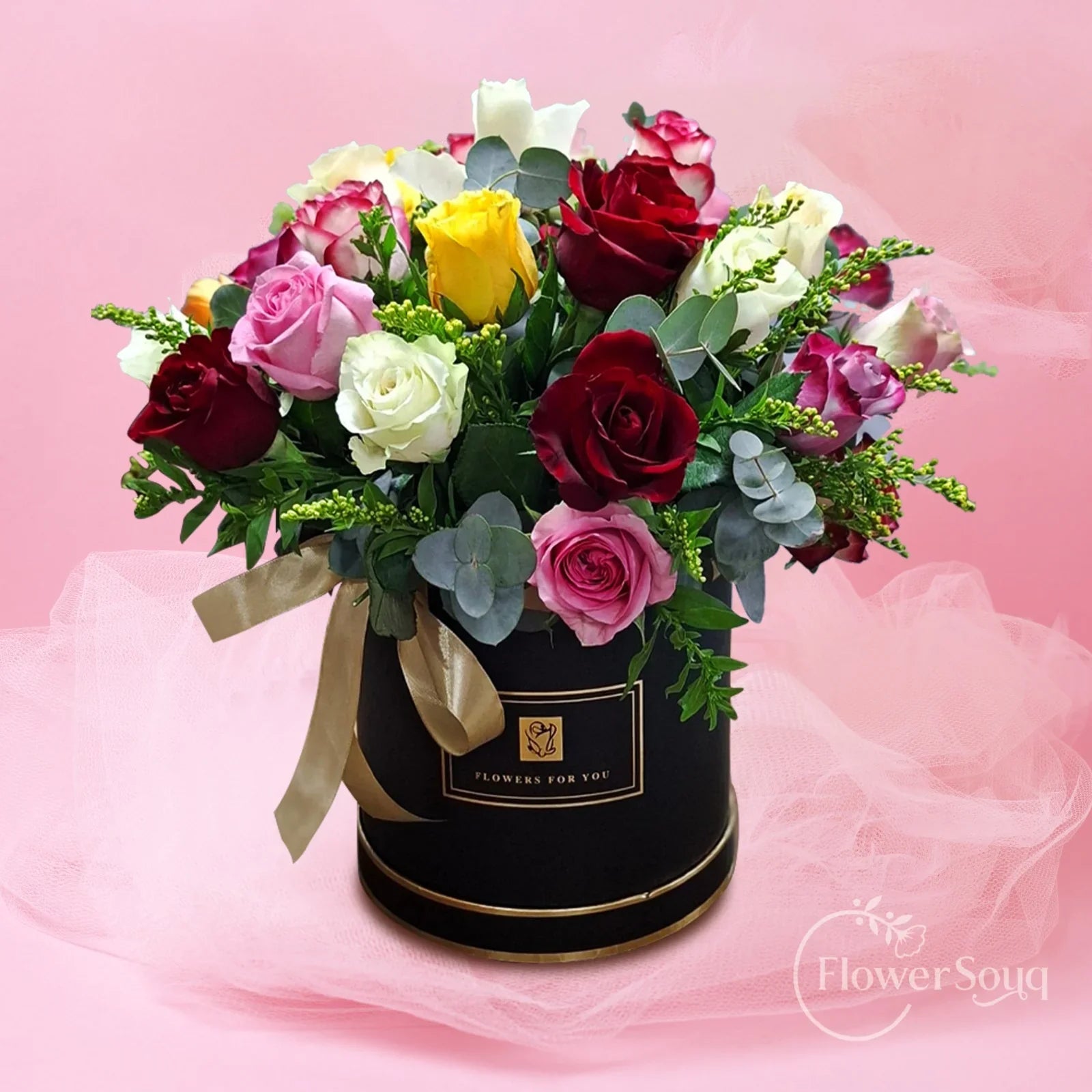 Scarlet Elegance Box - FlowerSouq
