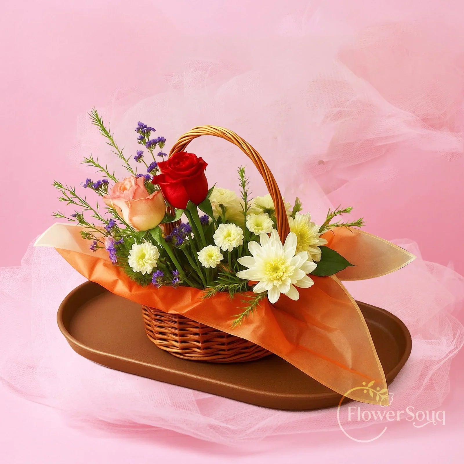 Bloom Harmony Basket - FlowerSouq