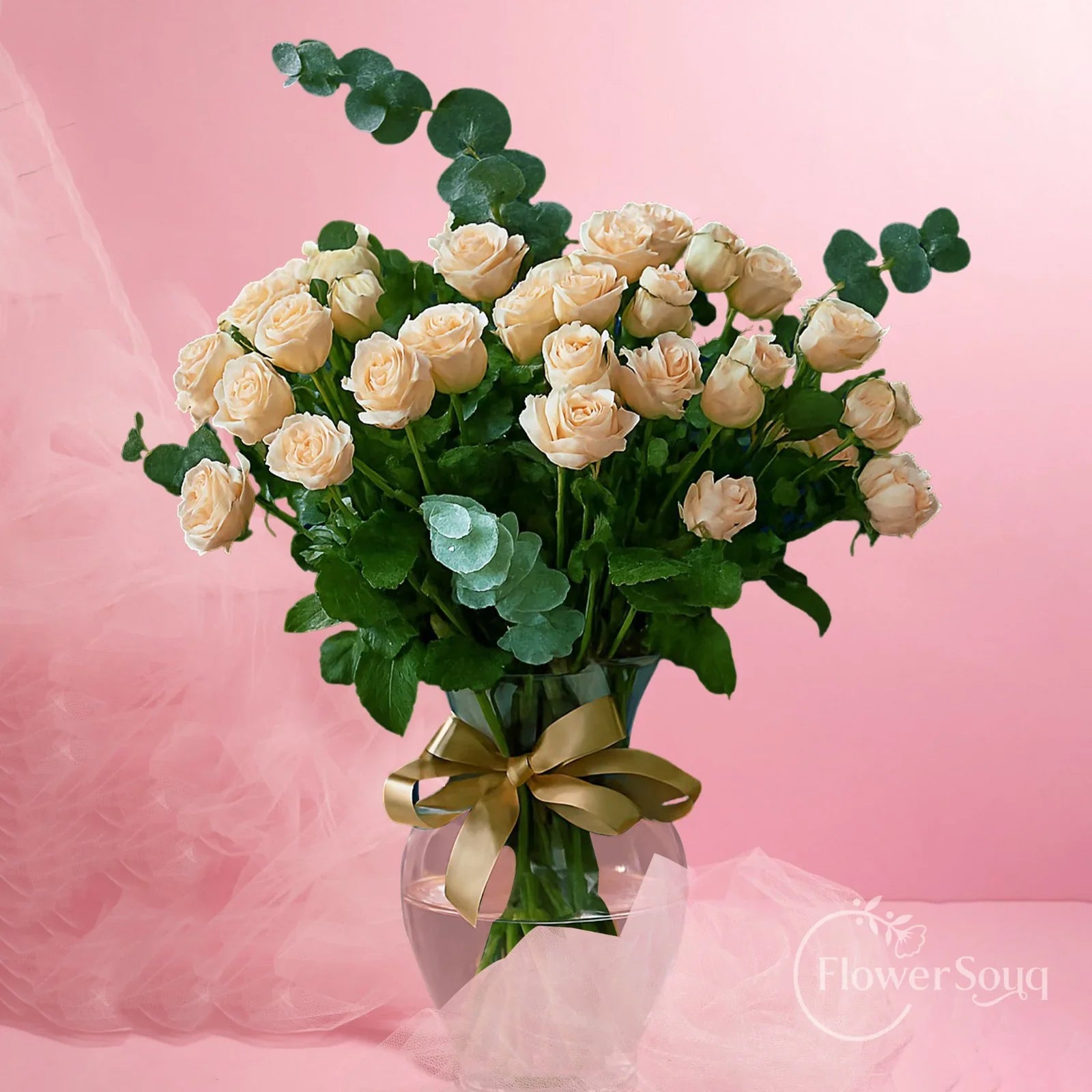 Blushing Petals Vase - FlowerSouq