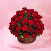 Crimson Love Basket - FlowerSouq