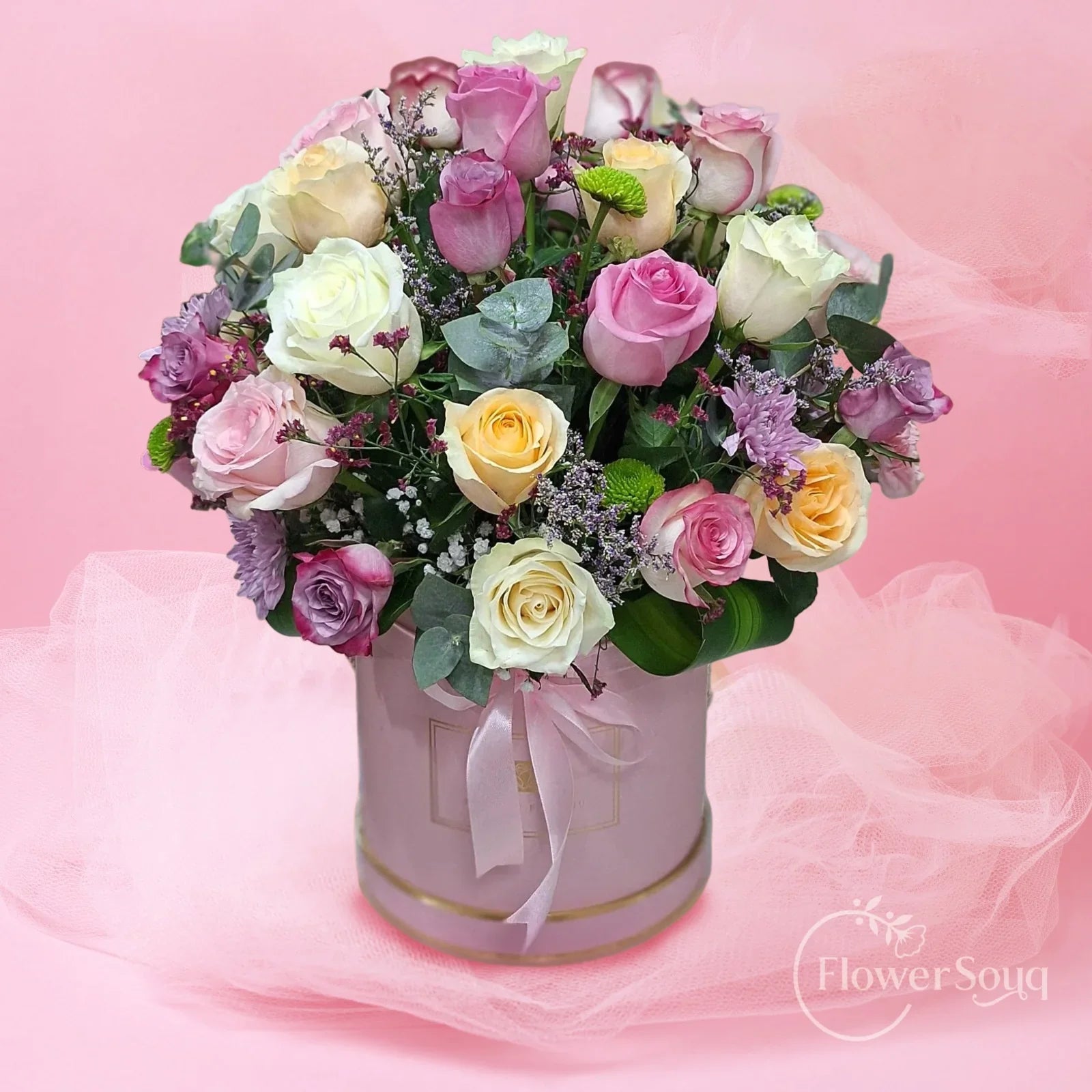 Scarlet Elegance Box - FlowerSouq