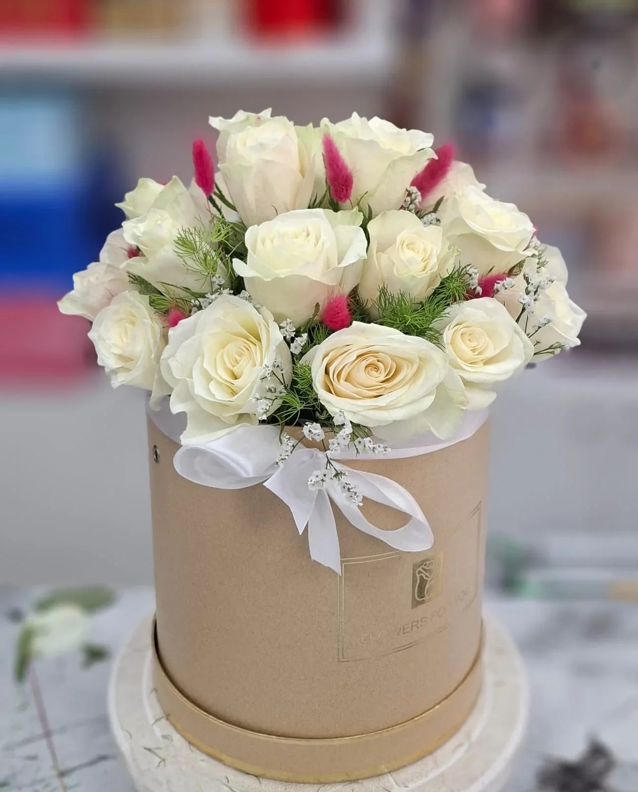 Scarlet Elegance Box - FlowerSouq